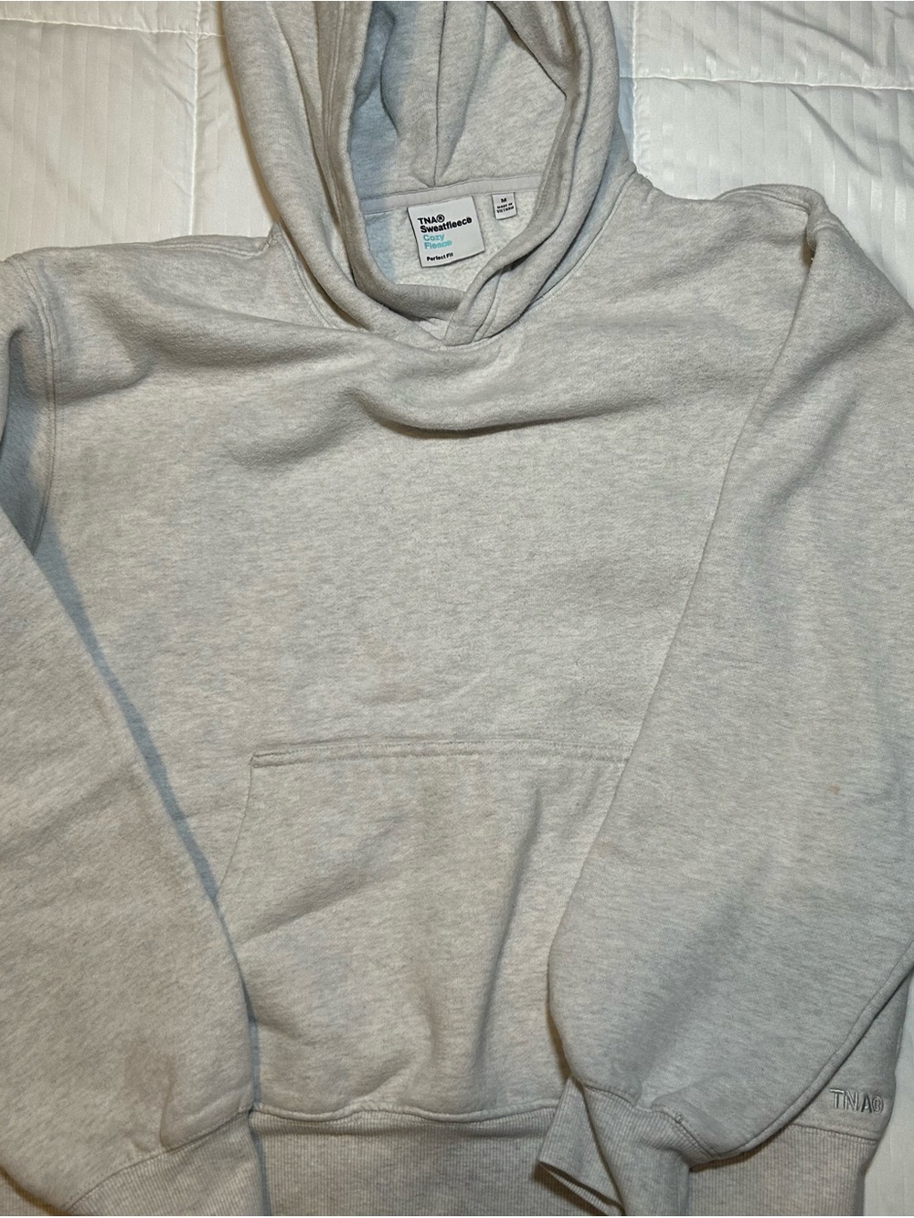 TNA Heather Gray Hoodie - Classic Pullover Sweatshirt